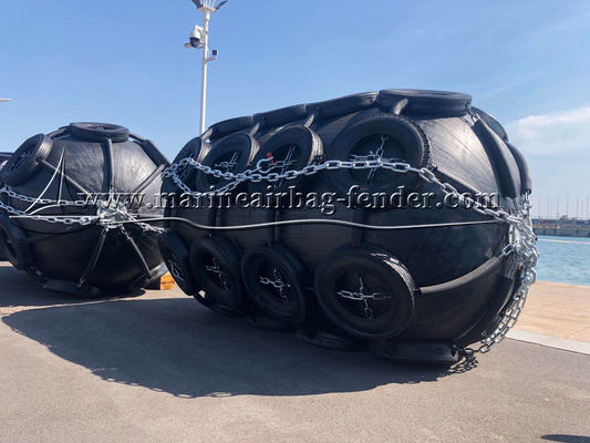 1.5m X 3m สายพัดลมยางที่วางเรือ Fender สายพัดลมท่าเรือสําหรับเรือและเรือเรือ