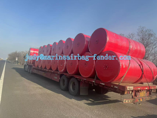 ความหนาแน่น 30-120Kg/m3 EVA Foam Fender ด้วยเครือข่ายเครือข่ายยางและวัสดุภายนอก Polyurea